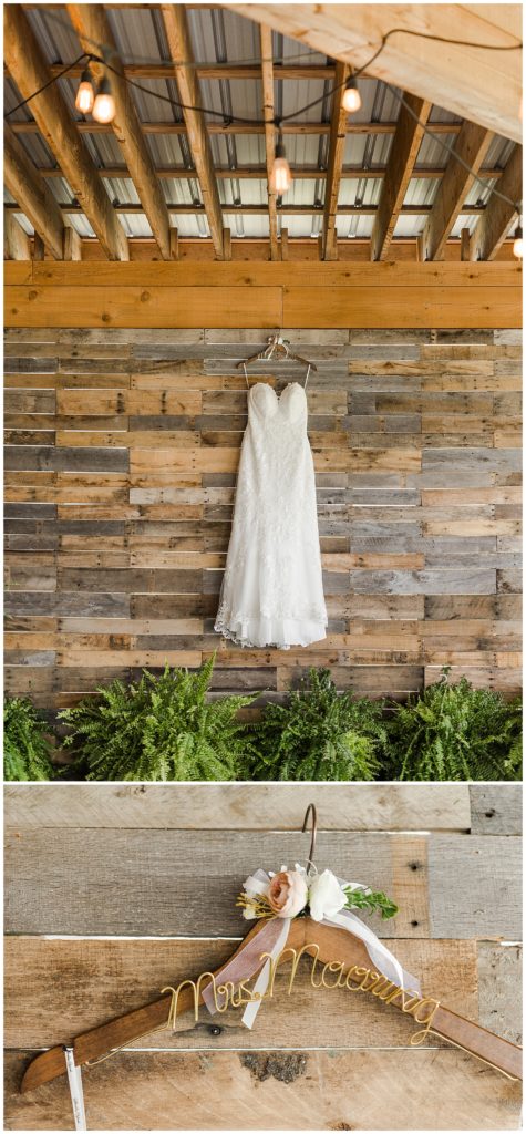 wedding dress north carolina photographer bridal details at the cotton barn venue