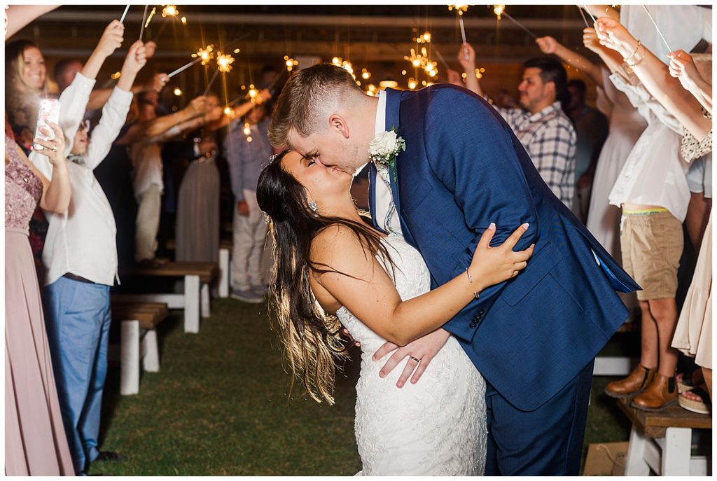 bride and groom wedding day sparkler exit send off photography