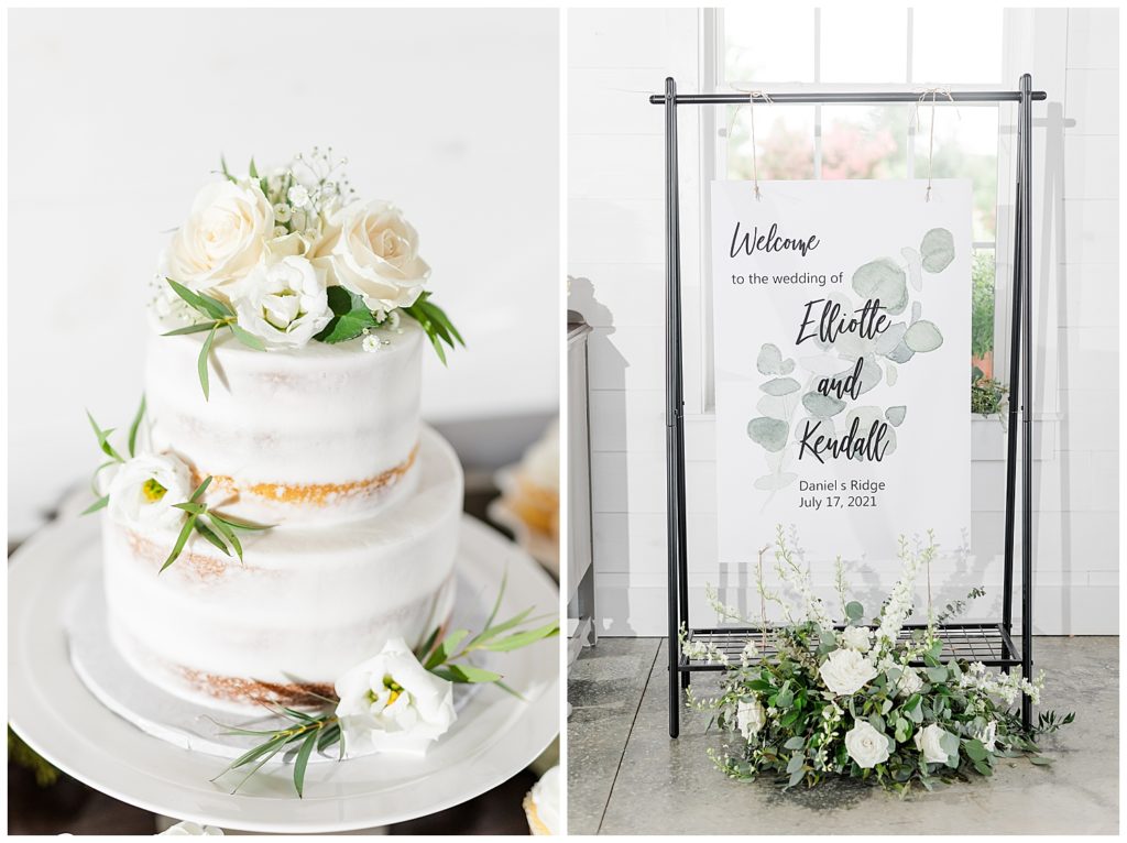 enchanted moments sweet shop wedding cake flowers evan daniels photography charlotte north carolina